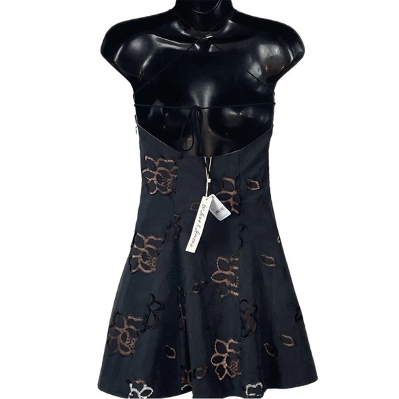 NWT For Love & Lemons Renee Mini Dress Black-XS RRP $242 - Picture 7 of 16